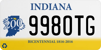 IN license plate 998OTG