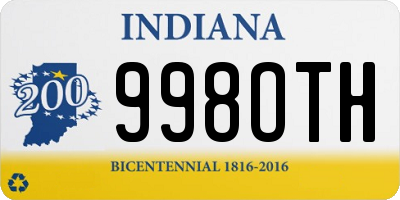 IN license plate 998OTH