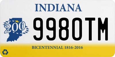 IN license plate 998OTM