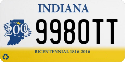 IN license plate 998OTT