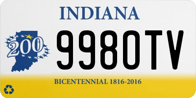 IN license plate 998OTV