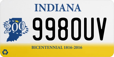 IN license plate 998OUV