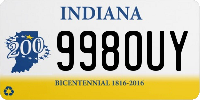 IN license plate 998OUY