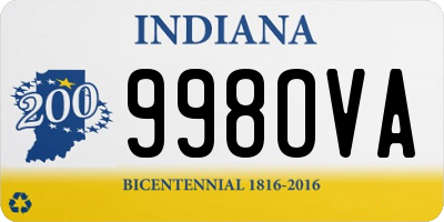 IN license plate 998OVA