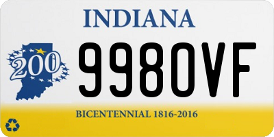 IN license plate 998OVF