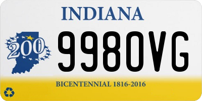 IN license plate 998OVG