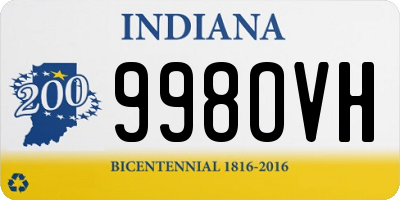 IN license plate 998OVH