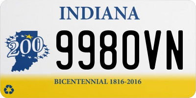 IN license plate 998OVN