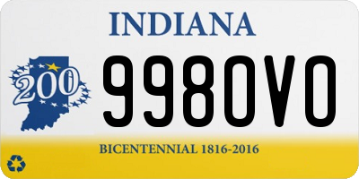 IN license plate 998OVO