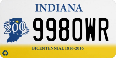 IN license plate 998OWR