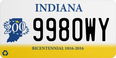 IN license plate 998OWY