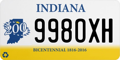 IN license plate 998OXH