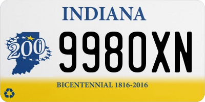 IN license plate 998OXN