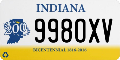 IN license plate 998OXV