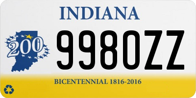 IN license plate 998OZZ