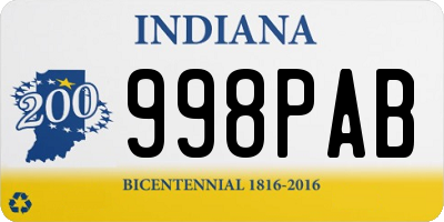 IN license plate 998PAB