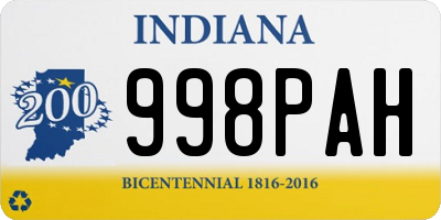 IN license plate 998PAH