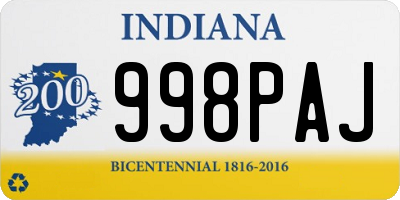 IN license plate 998PAJ