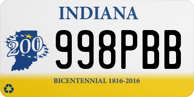 IN license plate 998PBB