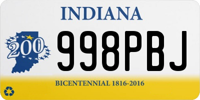 IN license plate 998PBJ