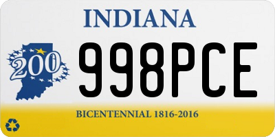 IN license plate 998PCE
