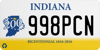 IN license plate 998PCN