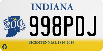 IN license plate 998PDJ