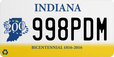 IN license plate 998PDM