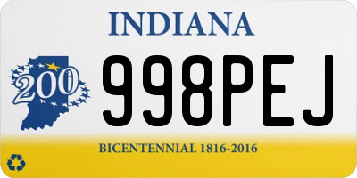 IN license plate 998PEJ