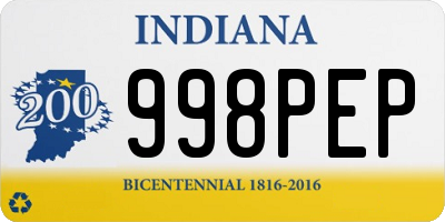 IN license plate 998PEP