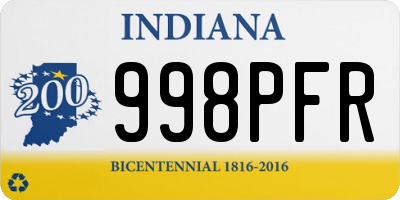 IN license plate 998PFR