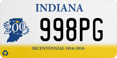 IN license plate 998PG