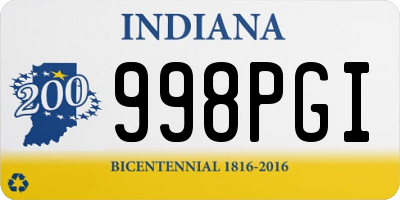 IN license plate 998PGI