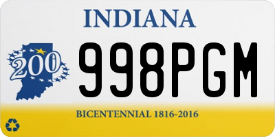 IN license plate 998PGM