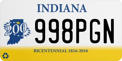 IN license plate 998PGN