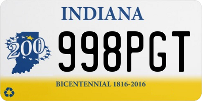 IN license plate 998PGT