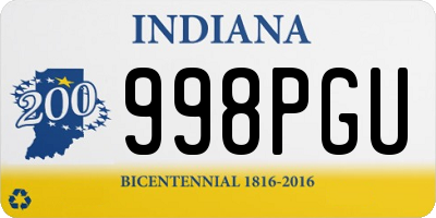 IN license plate 998PGU