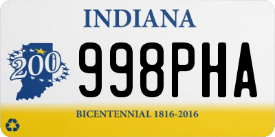 IN license plate 998PHA