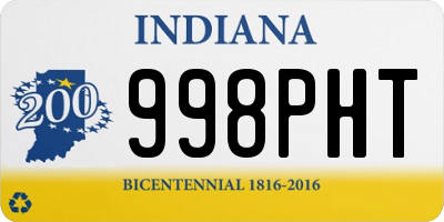 IN license plate 998PHT