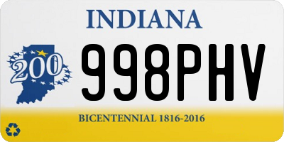 IN license plate 998PHV