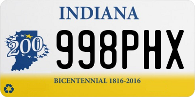 IN license plate 998PHX