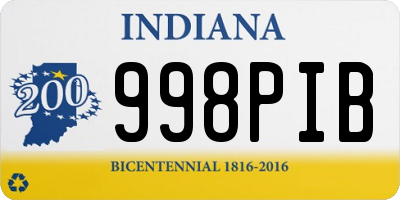 IN license plate 998PIB