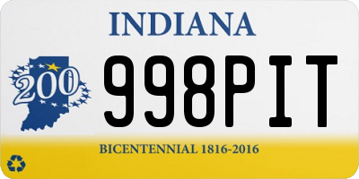 IN license plate 998PIT