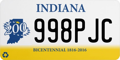 IN license plate 998PJC