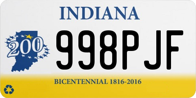 IN license plate 998PJF