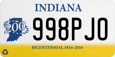 IN license plate 998PJO