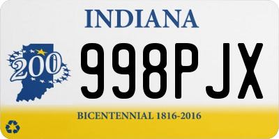 IN license plate 998PJX