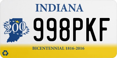 IN license plate 998PKF