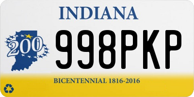 IN license plate 998PKP