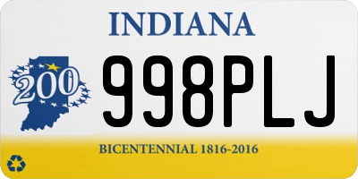 IN license plate 998PLJ